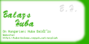 balazs huba business card